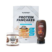 Pacchetto colazione - pancake + crema proteica + zero sciroppo
